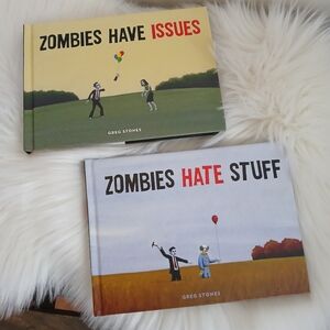 ZOMBIE BOOK LOT BY GREG STONES ZOMBIES HATE STUFF & ZOMBIES HAVE ISSUES